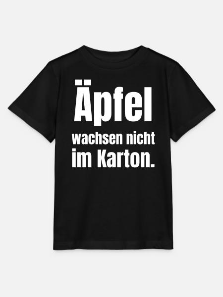 Äpfel wachsen nicht im Karton - Stanley/Stella Kinder T-Shirt MINI CREATOR  - Schwarz