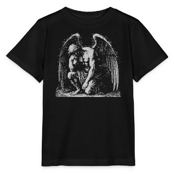Fallen Winged Angel in Contemplation - Stanley/Stella MINI CREATOR Kids’ T-Shirt - black - Front - Mikhail (115cm)