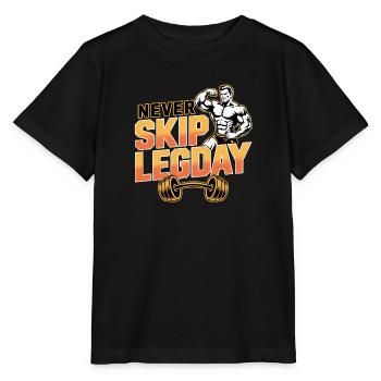 Never skip Leg Day - Deutsche Fitness Memes - Stanley/Stella MINI CREATOR Kids’ T-Shirt - black - Front - Mikhail (115cm)