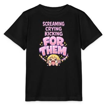 Anime-fangirl Schreit Anime-reaktion - Stanley/Stella Kinder T-Shirt MINI CREATOR  - Schwarz - Vorne - Mikhail (115cm)