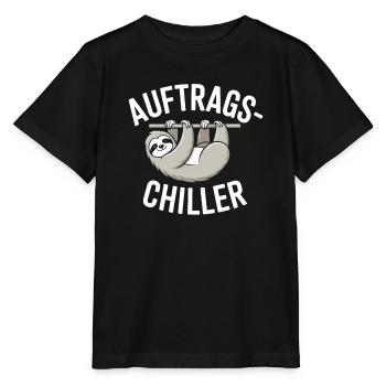 Commander Chiller Commander Chiller Bureau Sloth - T-shirt bio MINI CREATOR Stanley/Stella Enfant - noir - Devant - Mikhail (115cm)
