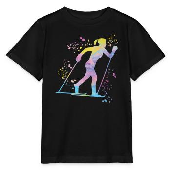 Ski de fond Ski de fond - T-shirt bio MINI CREATOR Stanley/Stella Enfant - noir - Devant - Mikhail (115cm)