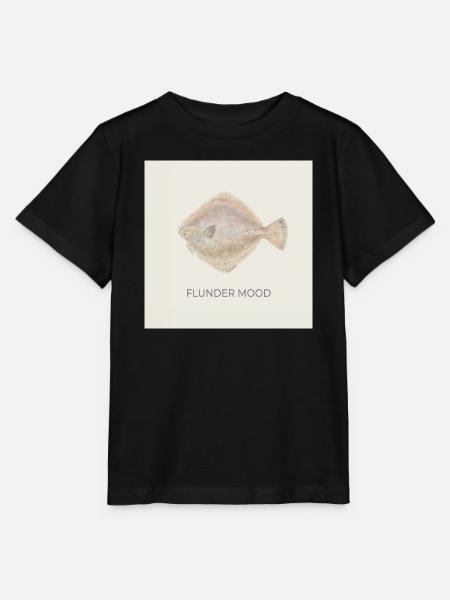 Flunder Mood – Lustiger Fisch Humor - Stanley/Stella Kinder T-Shirt MINI CREATOR  - Schwarz