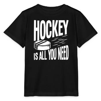 Hockey is all you need - Stanley/Stella MINI CREATOR Kids’ T-Shirt - black - Front - Mikhail (115cm)