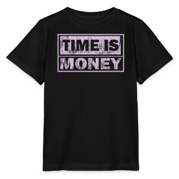 Zeit ist Geld Neon-Panel - Stanley/Stella Kinder T-Shirt MINI CREATOR  - Schwarz - Vorne - Mikhail (115cm)