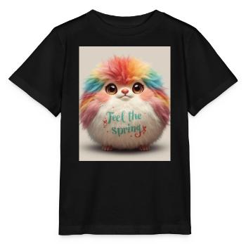 Fühle das Frühlingsplüsch-Tier - Stanley/Stella Kinder T-Shirt MINI CREATOR  - Schwarz - Vorne - Mikhail (115cm)