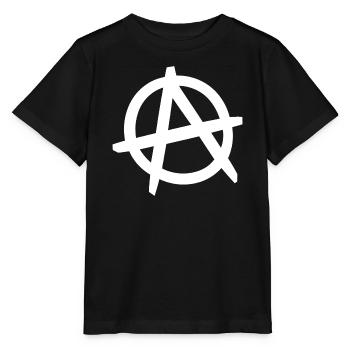 The Couching Dad "Anarchy"  - Stanley/Stella Kinder T-Shirt MINI CREATOR  - Schwarz - Vorne - Mikhail (115cm)