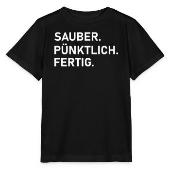 Propre. A temps. Travail professionnel. - T-shirt bio MINI CREATOR Stanley/Stella Enfant - noir - Devant - Mikhail (115cm)