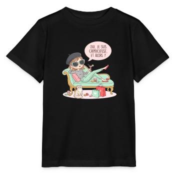 Ich bin launisch und so - Stanley/Stella Kinder T-Shirt MINI CREATOR  - Schwarz - Vorne - Mikhail (115cm)