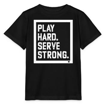 Joue dur Serve fort - T-shirt bio MINI CREATOR Stanley/Stella Enfant - noir - Devant - Mikhail (115cm)