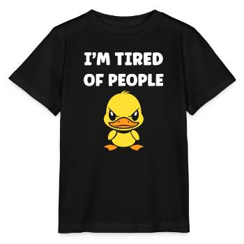 Marre gens canard cartoon - T-shirt bio MINI CREATOR Stanley/Stella Enfant - noir - Devant - Mikhail (115cm)