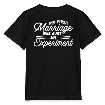 Meine erste Ehe war nur ein Experiment - Stanley/Stella Kinder T-Shirt MINI CREATOR  - Schwarz - Vorne - Mikhail (115cm)