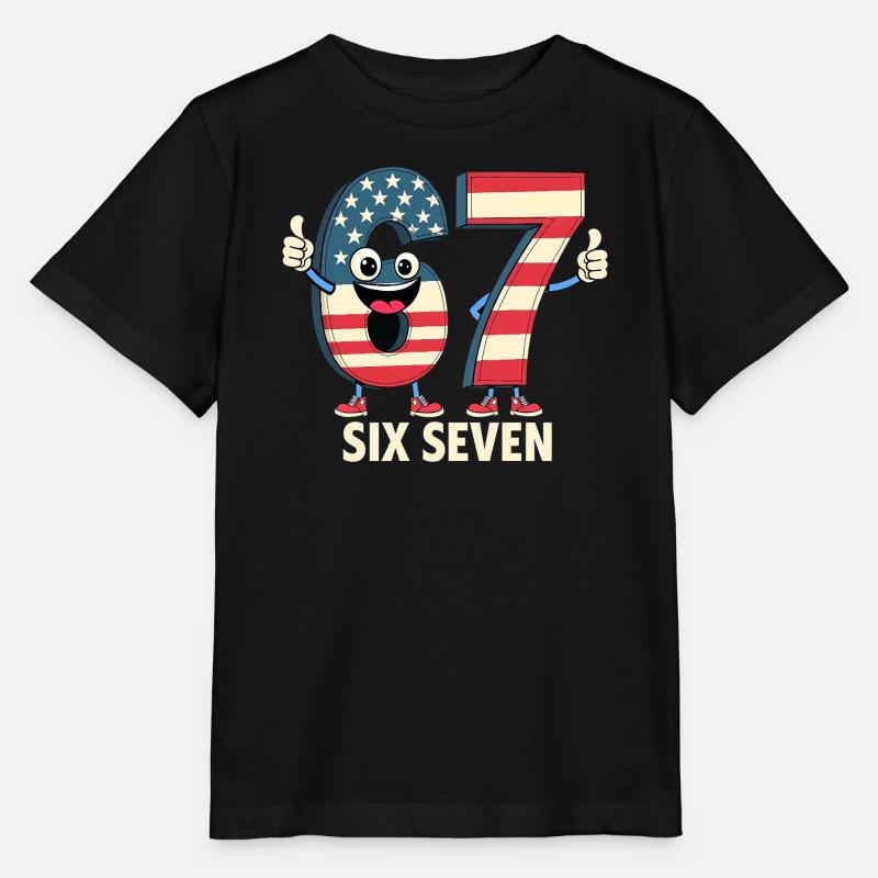 US Flag 67 Memes Six Seven - Stanley/Stella Kinder T-Shirt MINI CREATOR  - Schwarz