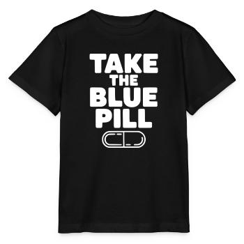 Take the Blue Pill - Stanley/Stella MINI CREATOR Kids’ T-Shirt - black - Front - Mikhail (115cm)