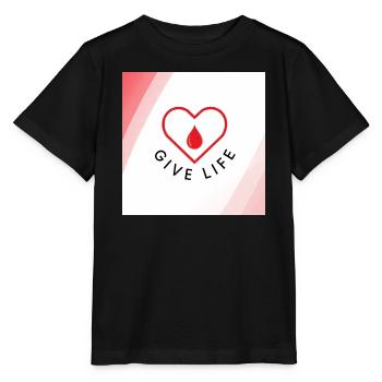 Schenken Sie Leben: Blutspenderherz - Stanley/Stella Kinder T-Shirt MINI CREATOR  - Schwarz - Vorne - Mikhail (115cm)