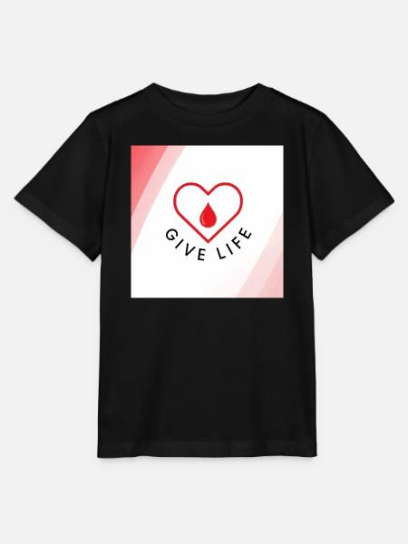 Schenken Sie Leben: Blutspenderherz - Stanley/Stella Kinder T-Shirt MINI CREATOR - Schwarz