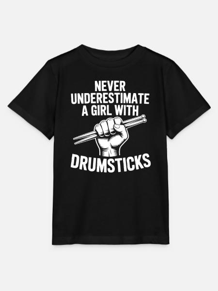 Drummer Spruch Lustiges Schlagzeuger Geschenk - Stanley/Stella Kinder T-Shirt MINI CREATOR - Schwarz