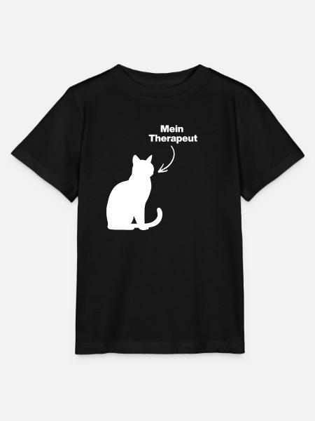 MEIN THERAPEUT: KATZE! 😻 CATLOVER KATZENLIEBE  - Stanley/Stella Kinder T-Shirt MINI CREATOR  - Schwarz