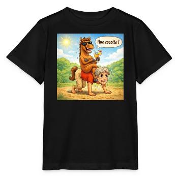Reversal of horse - male roles - Stanley/Stella MINI CREATOR Kids’ T-Shirt - black - Front - Mikhail (115cm)