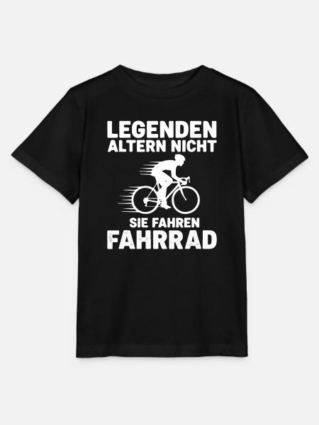 legenden altern nicht sie fahren fahrrad - Stanley/Stella Kinder T-Shirt MINI CREATOR - Schwarz