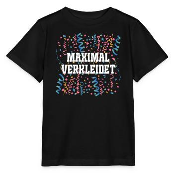 MAXIMAL VERKLEIDET – Karneval Fasching Kostüm Spru - Stanley/Stella Kinder T-Shirt MINI CREATOR  - Schwarz - Vorne - Mikhail (115cm)