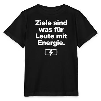 NO ENERGY, GOALS, FUN SHIRT, MOTIVATION - Stanley/Stella MINI CREATOR Kids’ T-Shirt - black - Front - Mikhail (115cm)