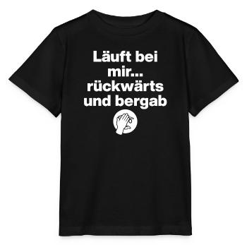 Run backwards & downhill! Dry humor - Stanley/Stella MINI CREATOR Kids’ T-Shirt - black - Front - Mikhail (115cm)