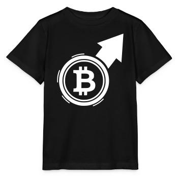 Bitcoin Bull Run Pfeil Kursanstieg - Stanley/Stella Kinder T-Shirt MINI CREATOR  - Schwarz - Vorne - Mikhail (115cm)