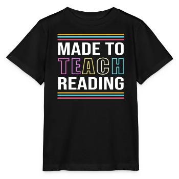 École primaire École maternelle Enseignant de l’école primaire Lecture - T-shirt bio MINI CREATOR Stanley/Stella Enfant - noir - Devant - Mikhail (115cm)