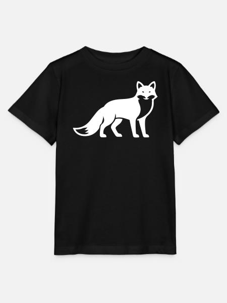 Fuchs Tier Silhouette - Stanley/Stella Kinder T-Shirt MINI CREATOR - Schwarz