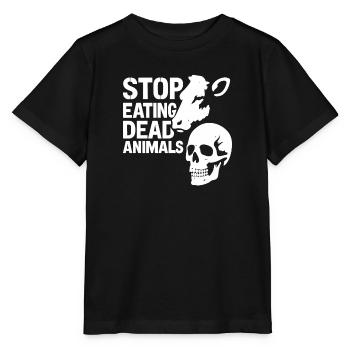Arrête la consommation d’animaux morts - T-shirt bio MINI CREATOR Stanley/Stella Enfant - noir - Devant - Mikhail (115cm)