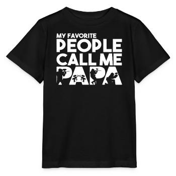Les personnes préférées m’appellent papa du paintball - T-shirt bio MINI CREATOR Stanley/Stella Enfant - noir - Devant - Mikhail (115cm)