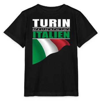 Turin - Stanley/Stella Kinder T-Shirt MINI CREATOR  - Schwarz - Vorne - Mikhail (115cm)