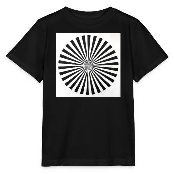Illusion d’optique radiale - T-shirt bio MINI CREATOR Stanley/Stella Enfant - noir - Devant - Mikhail (115cm)