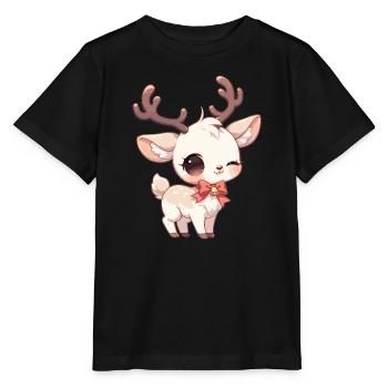 Rentiere Rentier - Stanley/Stella Kinder T-Shirt MINI CREATOR  - Schwarz - Vorne - Mikhail (115cm)
