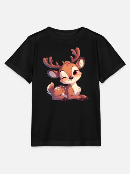 Rentiere Rentier - Stanley/Stella Kinder T-Shirt MINI CREATOR - Schwarz