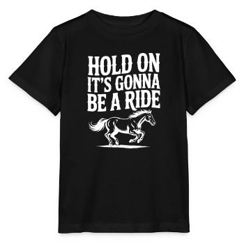 Warte kurz – Es wird eine Fahrt - Stanley/Stella Kinder T-Shirt MINI CREATOR  - Schwarz - Vorne - Mikhail (115cm)