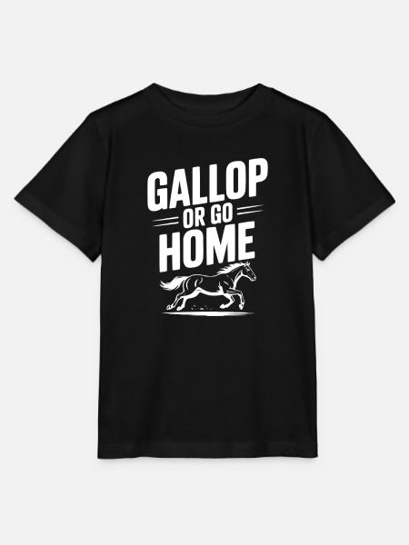 Galoppieren oder nach Hause gehen - Stanley/Stella Kinder T-Shirt MINI CREATOR  - Schwarz