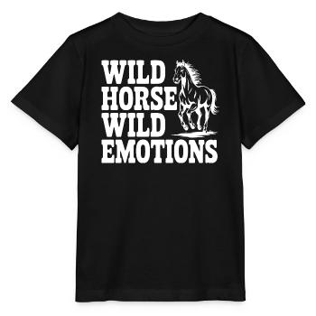 Wildpferd, wilde Gefühle - Stanley/Stella Kinder T-Shirt MINI CREATOR  - Schwarz - Vorne - Mikhail (115cm)