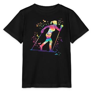 Ski de fond Ski de fond - T-shirt bio MINI CREATOR Stanley/Stella Enfant - noir - Devant - Mikhail (115cm)