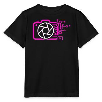 Digital Camera AI Art Tech Vector - Stanley/Stella MINI CREATOR Kids’ T-Shirt - black - Front - Mikhail (115cm)