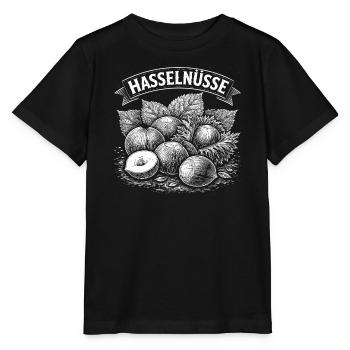 Haselnüsse Banner Illustration - Stanley/Stella Kinder T-Shirt MINI CREATOR  - Schwarz - Vorne - Mikhail (115cm)