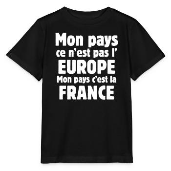 Europa, Frankreich, ich bin Franzose - Stanley/Stella Kinder T-Shirt MINI CREATOR  - Schwarz - Vorne - Mikhail (115cm)