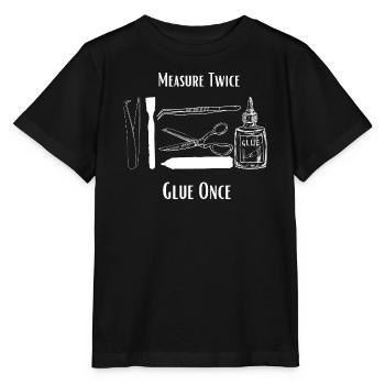 Mesurez deux fois collez une fois - Artisanat de maquette à l’échelle - T-shirt bio MINI CREATOR Stanley/Stella Enfant - noir - Devant - Mikhail (115cm)