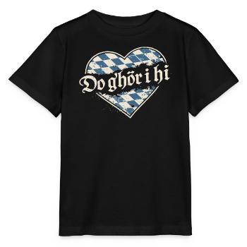 Do g’hör i hi – Bayerisches Herz Dialekt - Stanley/Stella Kinder T-Shirt MINI CREATOR  - Schwarz - Vorne - Mikhail (115cm)
