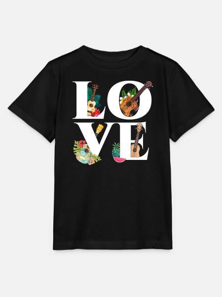 Hawaiian Ukulele Uke Love - Stanley/Stella Kinder T-Shirt MINI CREATOR - Schwarz