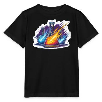 Expérience du laboratoire de la pluie de météores Quadrantide Lab Geek - T-shirt bio MINI CREATOR Stanley/Stella Enfant - noir - Devant - Mikhail (115cm)