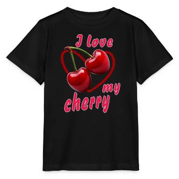 CERISES J’adore ma cerise - T-shirt bio MINI CREATOR Stanley/Stella Enfant - noir - Devant - Mikhail (115cm)