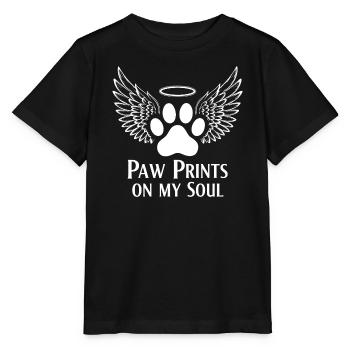 Pug Dog Nuage Ailes d’Ange Adieu Deuil - T-shirt bio MINI CREATOR Stanley/Stella Enfant - noir - Devant - Mikhail (115cm)