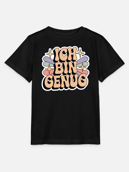 Ich bin genug – Retro Statement - Stanley/Stella Kinder T-Shirt MINI CREATOR - Schwarz